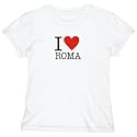 T-Shirt Woman White " Love Classic Roma " Italy City