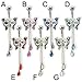 Jeweled butterfly belly ring with two dangling Jeweled butterfly belly ring with two dangling