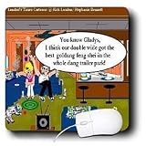 Londons Times Health and Vanity Trends Cartoons - Trailer Park Feng Shei - Mouse Pads