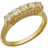 0.50 Ct.T.W. Sparkling Round Brilliant Cut Diamonds, 14Kt. Yellow Gold. Designer Style Anniversary Band