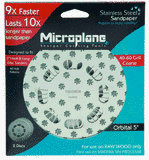 Microplane 33020 3PK Stainless Steel Sand Disc Assorted