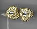 22k Yellow Gold Earrings Rosecut Diamond Pave Earrings Heart Shape Fine Fashion Earrings Gift Jewelry