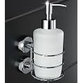WENKO ProfiFIX Seifenspender & Wandhalter - Glas / Edelstahl - 18 x 7 cm- MIT und OHNE Bohren m�glich - Seifenhalter