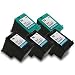 HP 74 CB335WN & HP 75 CB337WN Compatible Combo Pack - 3 Black & 2 Color Ink Cartridge...