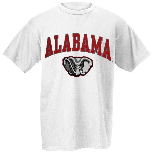Alabama Crimson Tide White Bare Essentials T-shirt
