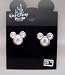 Disney Austrian Clear AB(Aurora Borealis, which Changes Color in The Light) Crystal Mickey Earrings