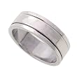 Sterling Silver Pipe Cut Spinner Ring