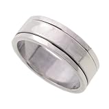 Sterling Silver Pipe Cut Spinner Ring