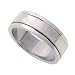Sterling Silver Pipe Cut Spinner Ring