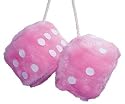 Pink Fluffy Furry Dice