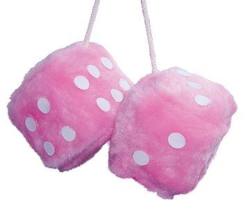 Childrens Toyshop  Outdoor Living : Pink Fluffy Furry Dice