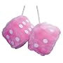 Pink Fluffy Furry Dice