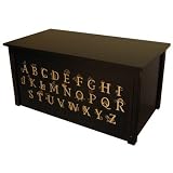 Espresso Toy Box with Engraved Alphabet