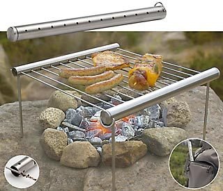 Childrens Toyshop  Sporting Goods : Grilliput Stainless Steel Compact Portable Camping Grill