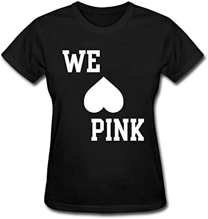 XunTuo Women's We Love Pink Ribbon Logo Short Sleeve T-shirt