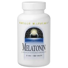 Melatonin Sublingual Orange 5 mg 100 Tabs Source Naturals by Source Naturals