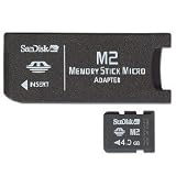 Sandisk 4GB M2 Memory Stick Micro w/ MS PRO Adapter (SDMSM2-4096, bulk package)