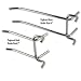 Pegboard Hooks, Double Straight Hook 2" for 1/8" or 1/4" Peg Board