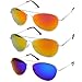 3 Pairs Classic Full Mirrored Aviator Sunglasses 3 Colors