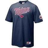 Nike Minnesota Twins Navy Blue 2008 Practice T-shirt