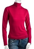 Lauren Hansen Womens Mixed Gauge Cashmere Crew with Attached Scarf Sweater