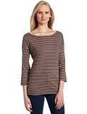 Lilla P Women's Stripe 3/4 Sleeve Easy Boatneck Tee
