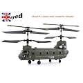 UKayed � Gyro Chinook Military Green Cargo Helicopter Plane - Gyro Scope - FREE AC adapter - 3 channel - Infrared - UKayed Guarantee -