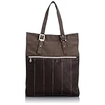 [ヴァンウェイ] vangway 帆布×合皮コンビA4対応縦型トートバッグ 3M72 チャ (ブラウン)