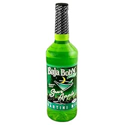Baja Bob's Sugar Free Martini Mix, Sour Apple, 32-Ounce Bottles  (Pack of 3)