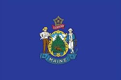 Valley Forge Nylon Maine State Flag, measures 3-Foot x 5-Foot