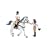 Exclusive to Amazon.co.uk.  Le Toy Van - Papo Riding Set 2 Female Rider with Horse  (White Horse with Saddle / Riding Girl / Horse Woman)
