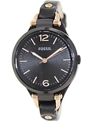 Fossil Womens ES3453 Georgia Analog Display Analog Quartz Black Watch