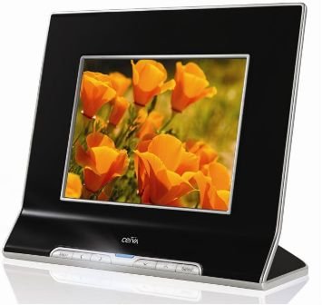 CEIVAlife 8172600132 8-Inch Digital Photo Frame (Black/Brown)