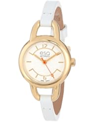 ESQ Movado Womens 07101450 "Status" Gold-Plated and Stainless Steel White Dial Dress Watch