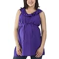 Liz L Woven Rfle Top Grape Escape