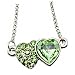 Double Heart of Ocean Swarovski Crystal Necklace Platinum Plated Chains for Wedding/engagement/birthday