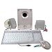 Video Games : 3-in-1 PS/2 KB / Mouse & Speaker Set (Clear Acrylic)