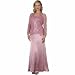 Rose Crochet Formal Evening Dress and Jacket - Mother of Bride & Groom Dress. Mothers Dress Gown. Womens Long Evening Gown by Sean Collection (7317)