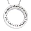 Footprints in the Sand Disc Necklace Pendant Charm with 18" Chain