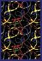 Joy Carpets Whimsy Silly String 1519 Blue Kid's Room 10'9" x 13'2" Area Rug