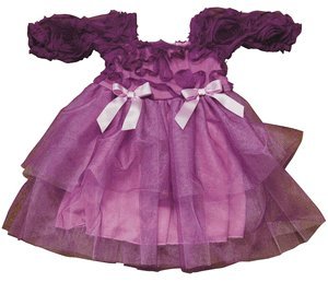 Toddler Sue Two Purple Soutache & Tulle Dress by Bebemonde
