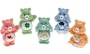 Care Bears 3" Articulated Figure Clip-on: Wish, Love-a-lot, Grumpy, Friend and Good Luck Bear