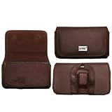 EMPIRE Brown Leather Case Pouch with Belt Clip and Belt Loops for Sprint HT ....