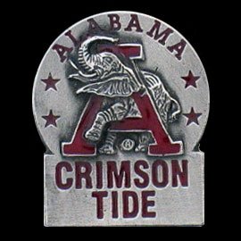 New College Pin Alabama Crimson Tide Finely Sculpted W/ Hand Enameled Detail High Quality Popular