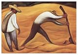 Peasants Art Poster Print by Diego Rivera, 52x36