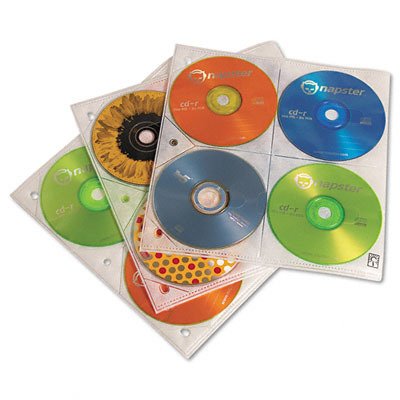 CDP25 Removable Storage Pages for Standard 3-Ring DVD/CD Binders