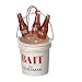 White Plastic Bait Bucket with Beer Christmas Ornament