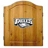 Imperial Philadelphia Eagles Licensed Solid Pine Cabinet and Bristle Dartboard Set