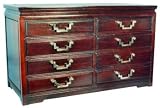 Contemporary Asian Jewelry Chest / Box (horizontal) - rosewood, 8 fabric lined drawers