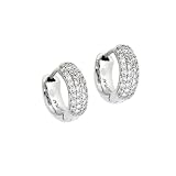 Karat Platinum Diamond Micro Pave Huggies (1/2 cttw, H-I Color, I1 Clarity)